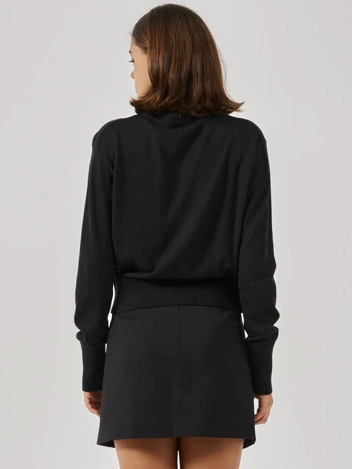Womens Sofia Knit Cardigan Black Thrills Sweaters and Fleece
