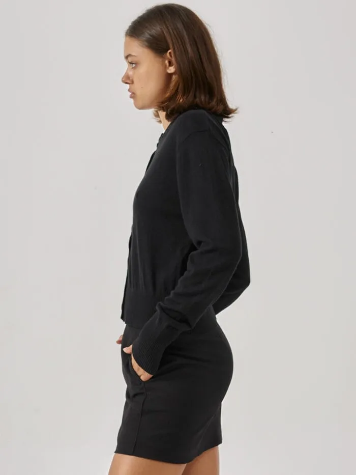 Womens Sofia Knit Cardigan Black Thrills Sweaters and Fleece