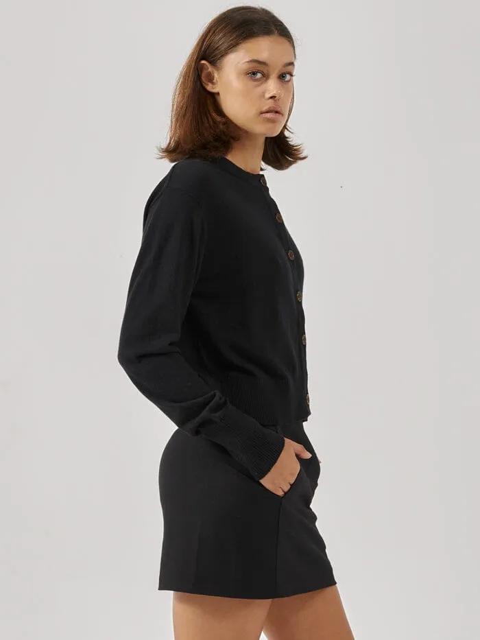 Womens Sofia Knit Cardigan Black Thrills Sweaters and Fleece