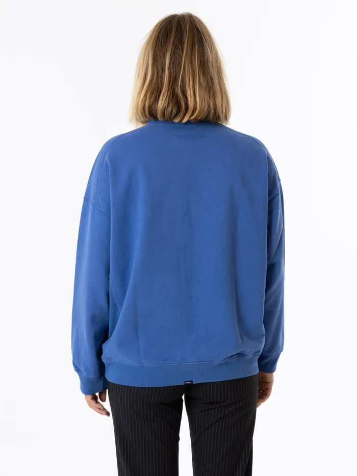 Womens Spectral Oversize Crew Vintage Royal Blue Thrills Sweaters and Fleece