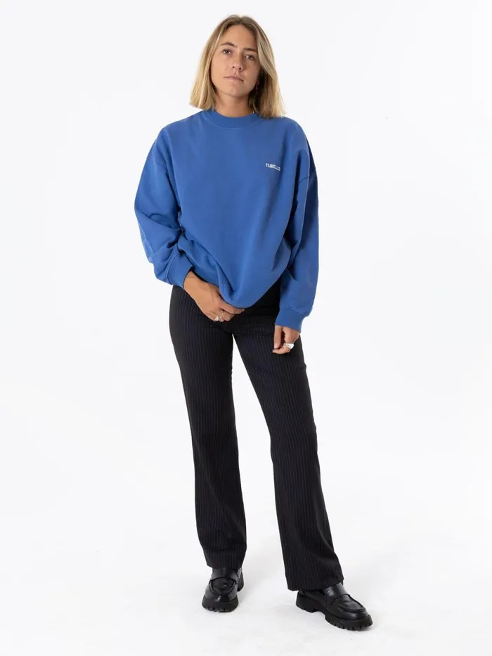 Womens Spectral Oversize Crew Vintage Royal Blue Thrills Sweaters and Fleece