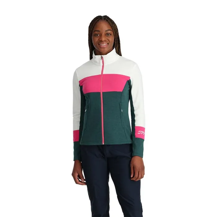 Womens Speed Full Zip Cypress Green Spyder Fleece