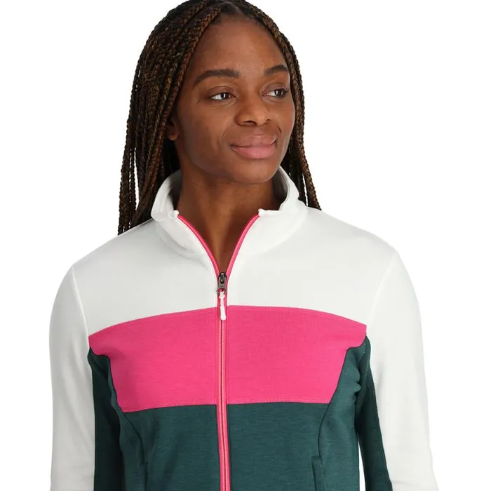 Womens Speed Full Zip Cypress Green Spyder Fleece