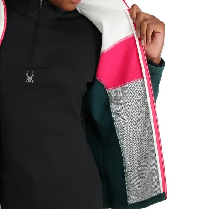 Womens Speed Full Zip Cypress Green Spyder Fleece