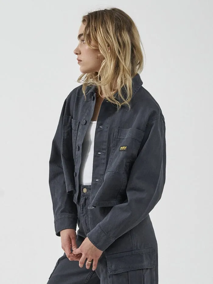 Womens Union Crop Overshirt Petrol Thrills Jackets