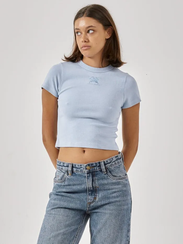 Womens Vision Of You Y2k Tee Sky Blue Thrills Tops and Tees