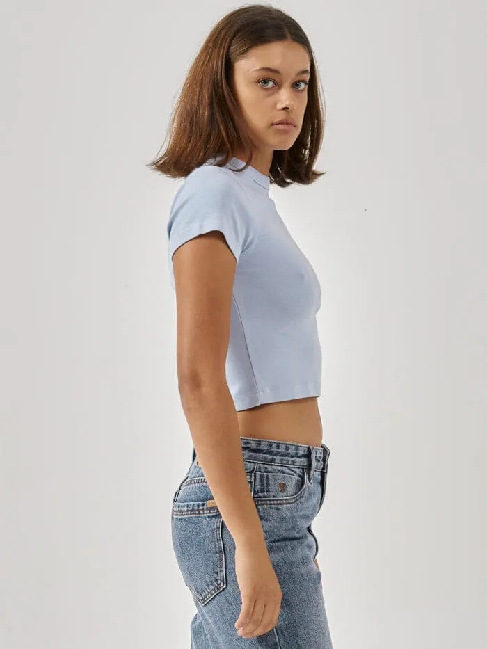 Womens Vision Of You Y2k Tee Sky Blue Thrills Tops and Tees