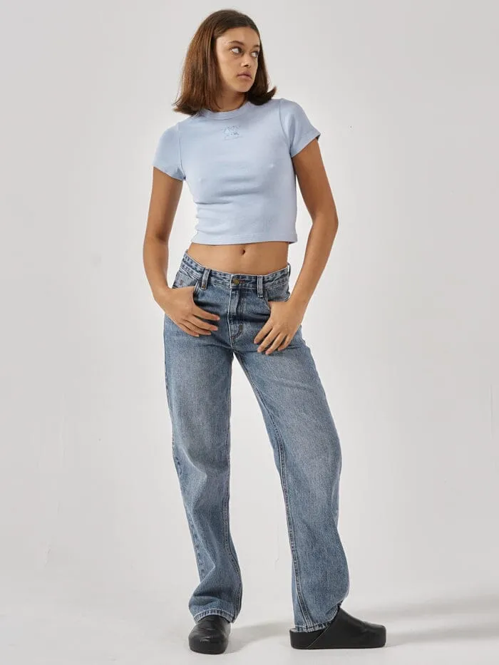 Womens Vision Of You Y2k Tee Sky Blue Thrills Tops and Tees