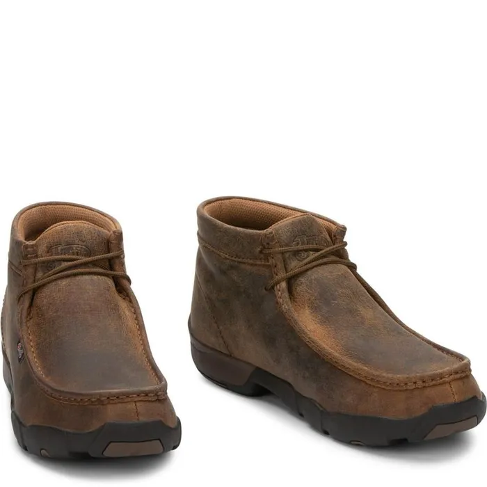 Work Men Justin Boots Cappie 4034 Work Shoe Dark Brown 040brown041