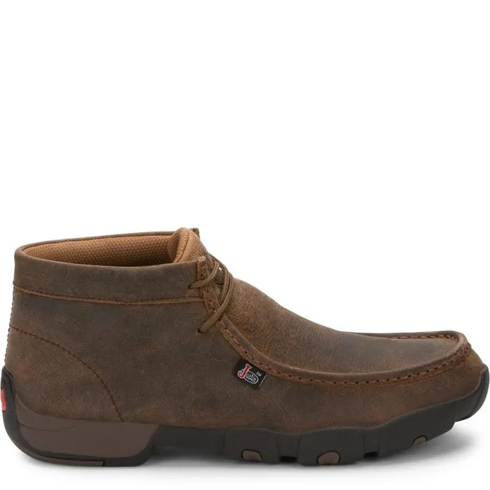 Work Men Justin Boots Cappie 4034 Work Shoe Dark Brown 040brown041