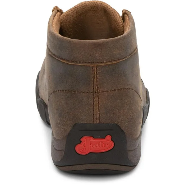 Work Men Justin Boots Cappie 4034 Work Shoe Dark Brown 040brown041