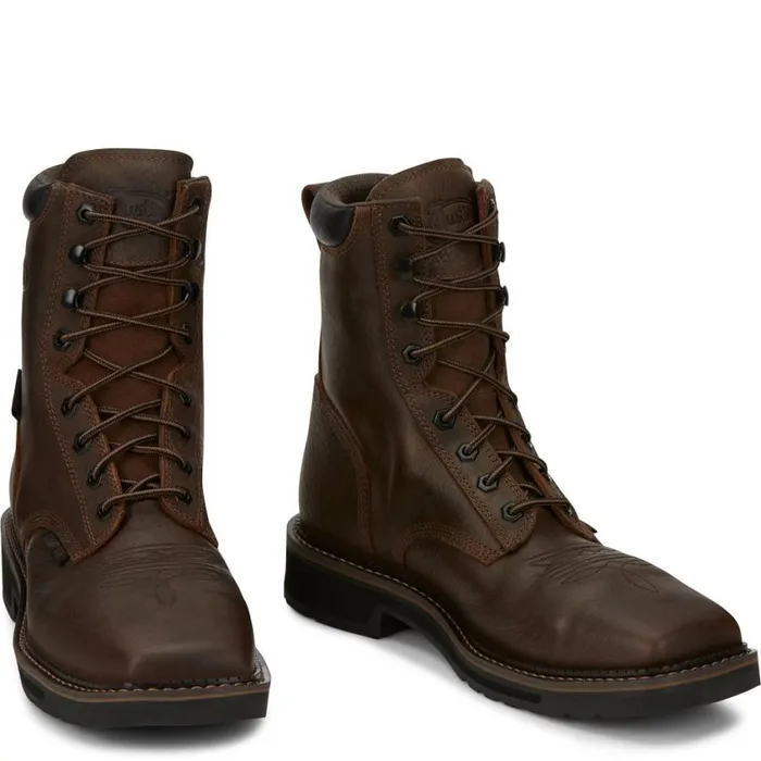 Work Men Justin Boots Driller 8034 Composite Toe Waterproof LaceUp Work Boot Aged Brown 040brown041 Work Men Justin Boots Driller 8034 Composite Toe Waterproof LaceUp Work Boot Aged Brown 040brown041