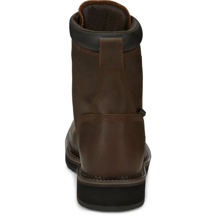 Work Men Justin Boots Driller 8034 Composite Toe Waterproof LaceUp Work Boot Aged Brown 040brown041