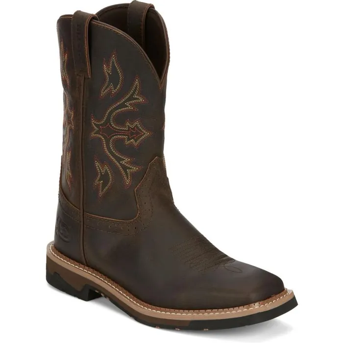 Work Men Justin Boots Flash 11034 Work Boot Walnut 040brown041