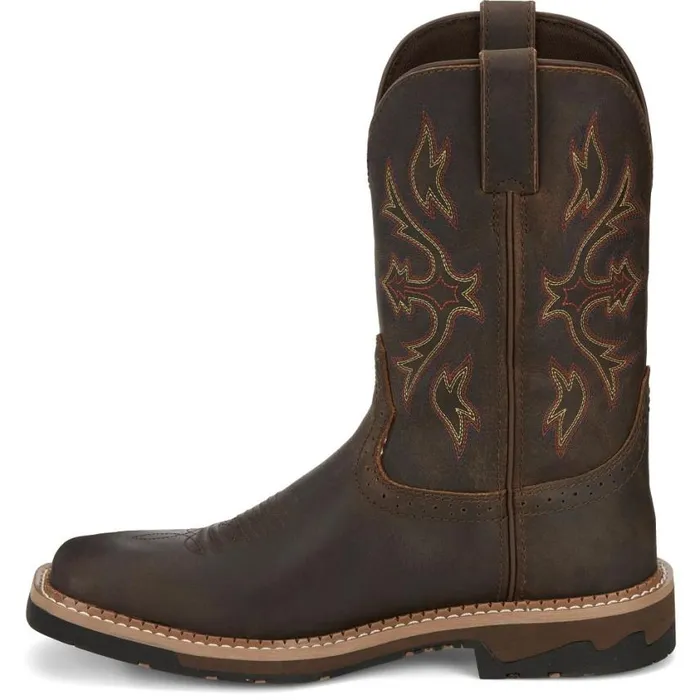 Work Men Justin Boots Flash 11034 Work Boot Walnut 040brown041