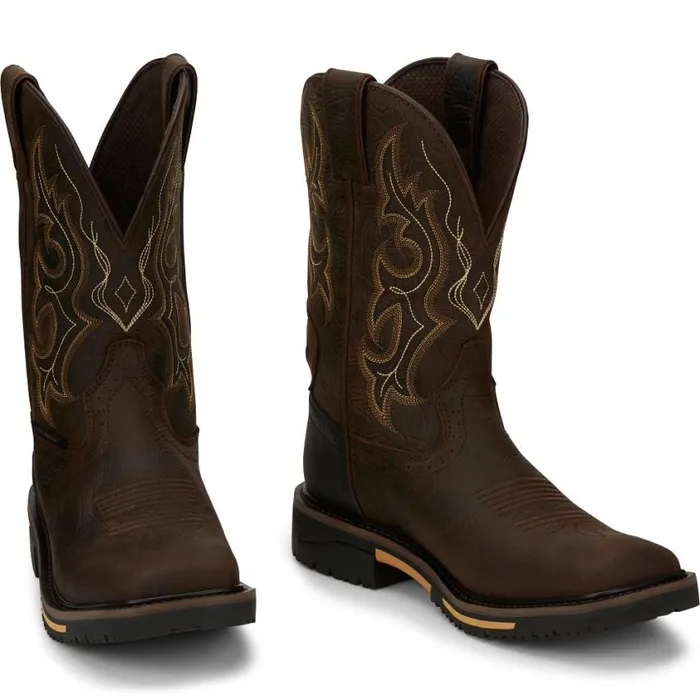 Work Men Justin Boots Joist 11034 Waterproof Work Boot Aged Brown 040brown041