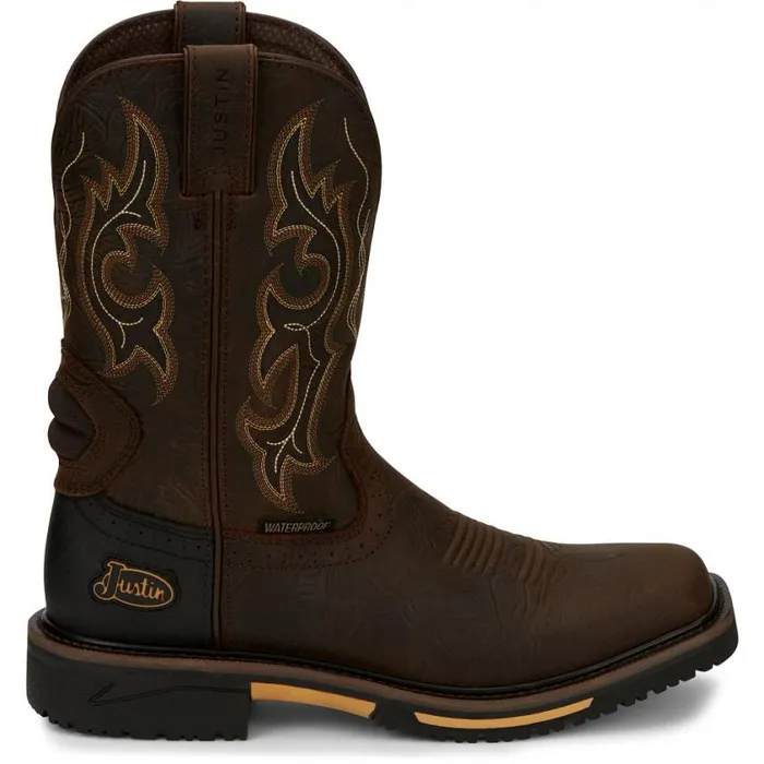 Work Men Justin Boots Joist 11034 Waterproof Work Boot Aged Brown 040brown041
