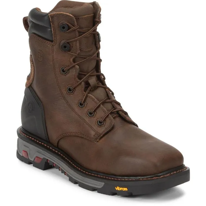 Work Men Justin Boots Pipefitter 8034 Steel Toe Work Boot Chocolate Brown 040brown041