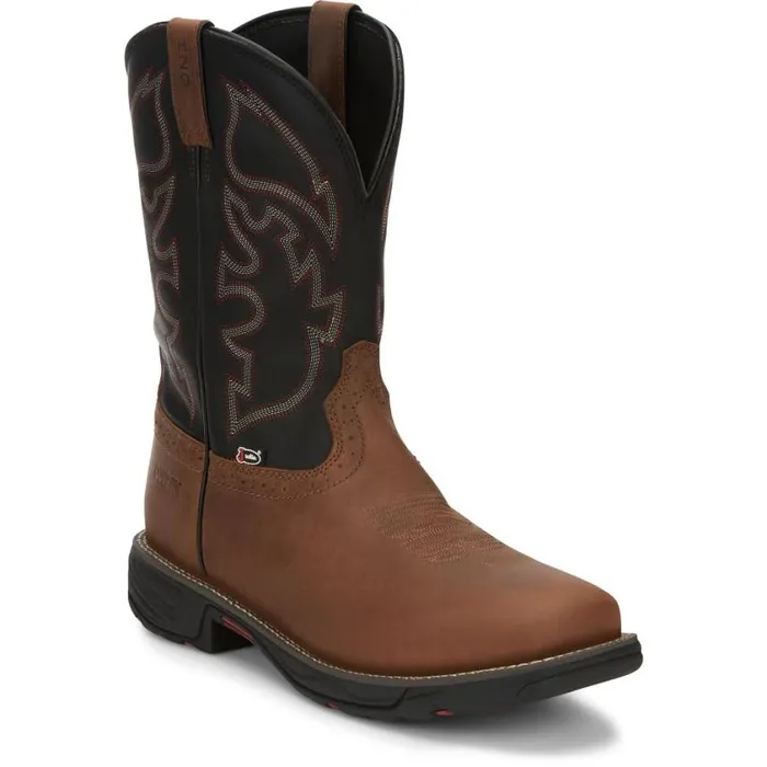 Work Men Justin Boots Rush 11034 Composite Toe Waterproof Work Boot Tan 040brown041
