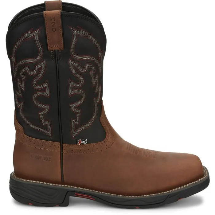 Work Men Justin Boots Rush 11034 Composite Toe Waterproof Work Boot Tan 040brown041