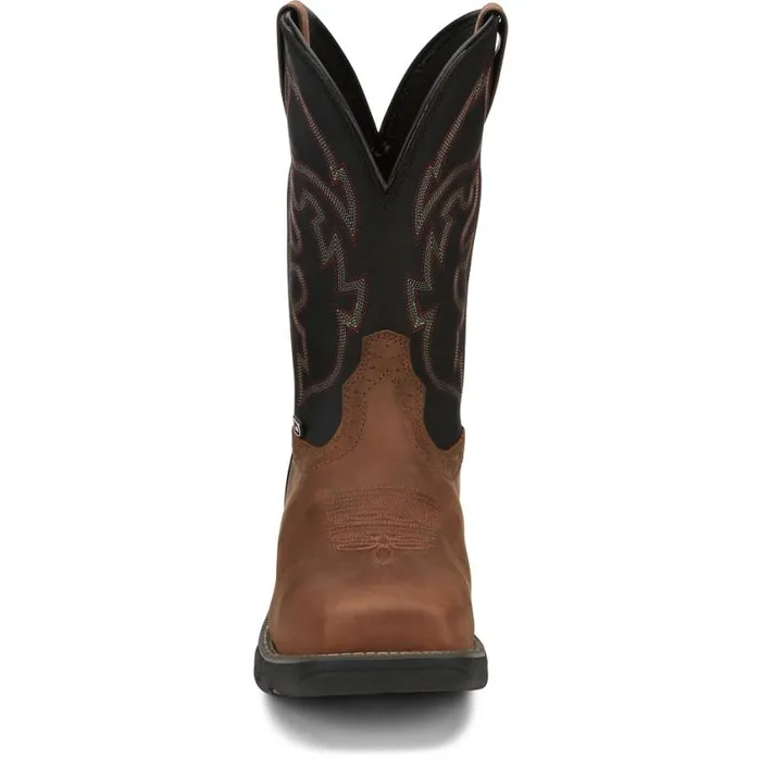 Work Men Justin Boots Rush 11034 Composite Toe Waterproof Work Boot Tan 040brown041