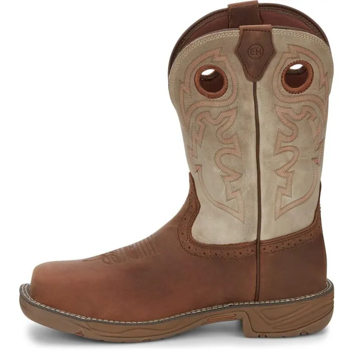 Work Men Justin Boots Rush II 11034 Composite Toe Waterproof Work Boot Rust 040tan041