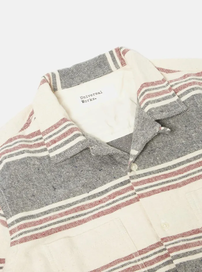 Work Shirt In Ecru Brushed Stripe Men Universal Works Overshirts