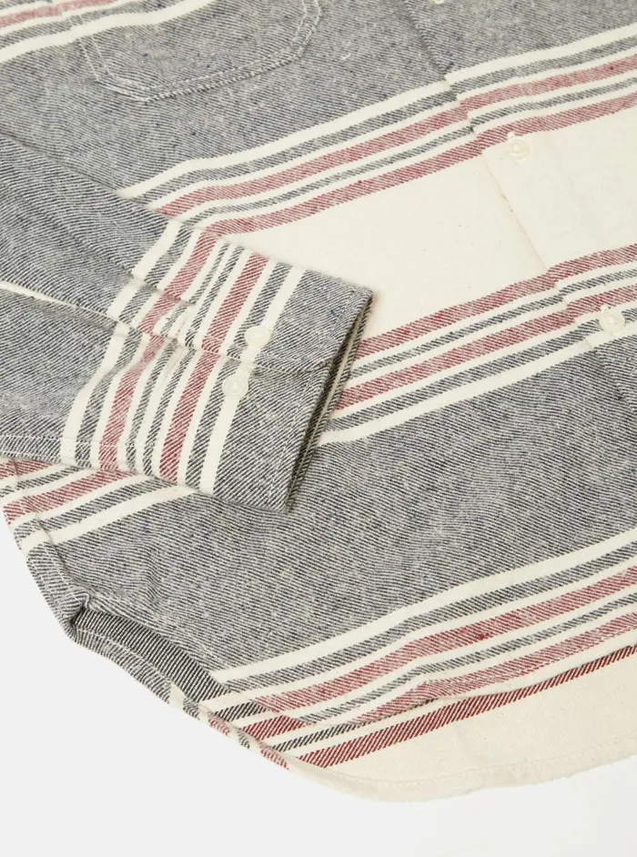 Work Shirt In Ecru Brushed Stripe Men Universal Works Overshirts