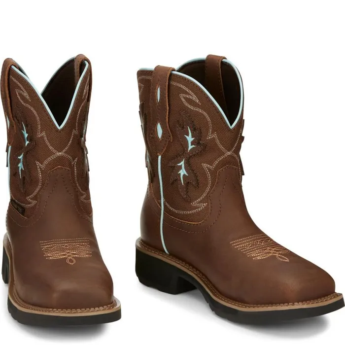 Work Women Justin Boots Chisel 8034 Nano Composite Toe Waterproof Work Boot Mocha 040brown041 Work Women Justin Boots Chisel 8034 Nano Composite Toe Waterproof Work Boot Mocha 040brown041
