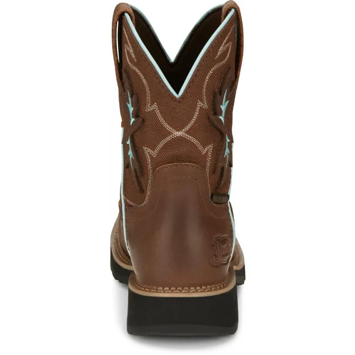 Work Women Justin Boots Chisel 8034 Nano Composite Toe Waterproof Work Boot Mocha 040brown041