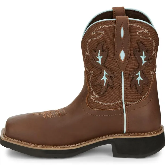 Work Women Justin Boots Chisel 8034 Nano Composite Toe Waterproof Work Boot Mocha 040brown041
