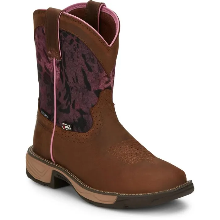 Work Women Justin Boots Rush 8034 Waterproof Work Boot Harvest Brown 040brown041