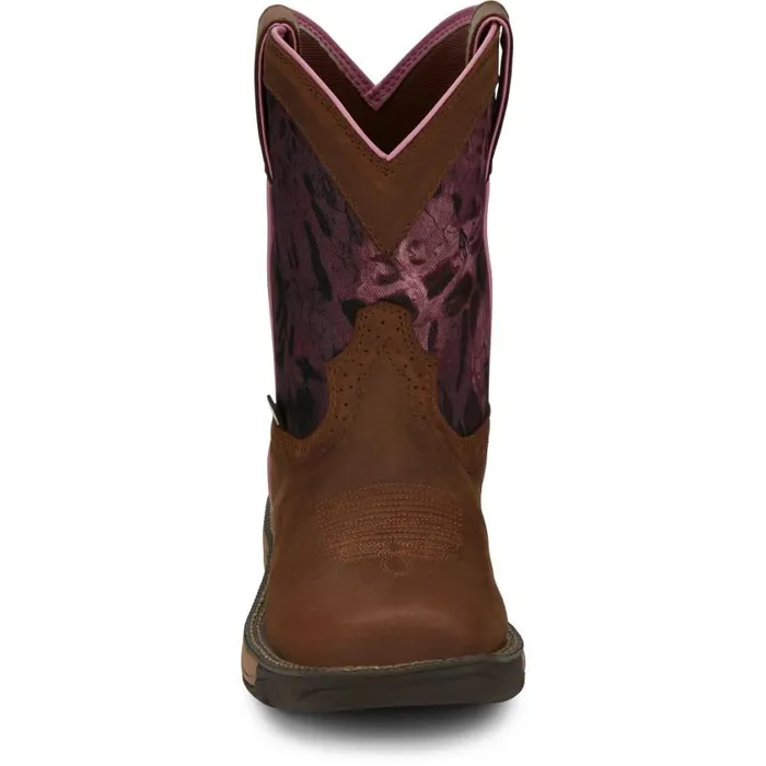 Work Women Justin Boots Rush 8034 Waterproof Work Boot Harvest Brown 040brown041