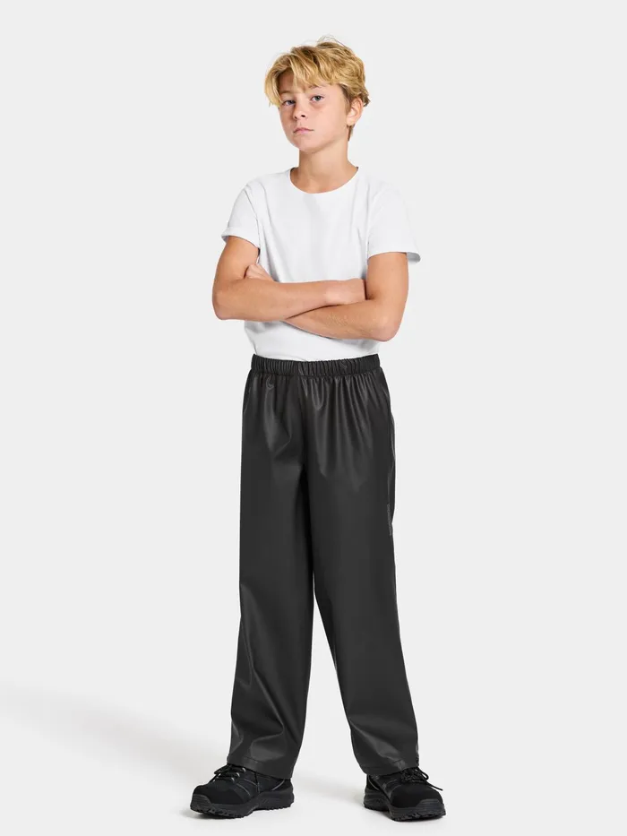 Youth Hepta Pants Black Didriksons Rain Sets