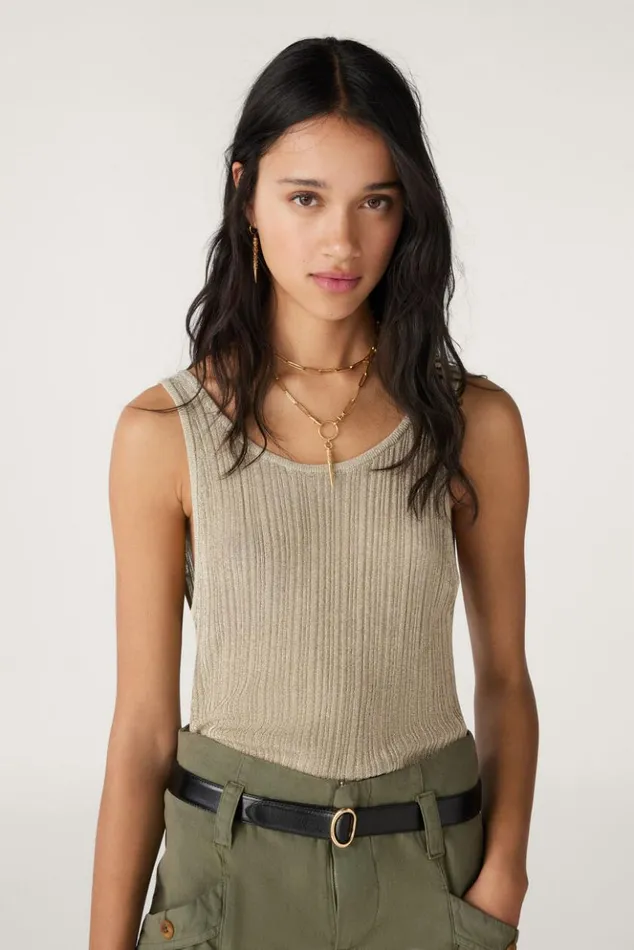 ZakMetallic Top Clothing Baandsh Sweaters and Cardigans