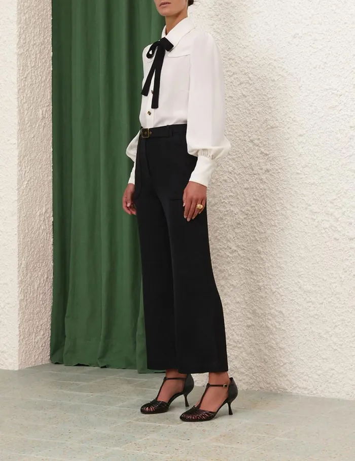 Zimmermann Clothing Collared Shirt Cream 8211 Women