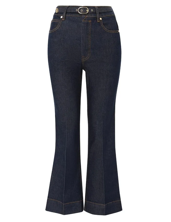 Zimmermann Clothing Cropped Flare Jean Ink 8211 Women