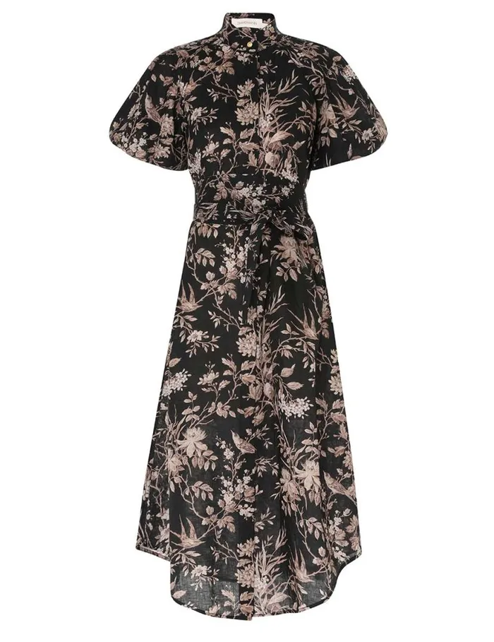 Zimmermann Clothing Kaftan Midi Black Mockingbird 8211 Women