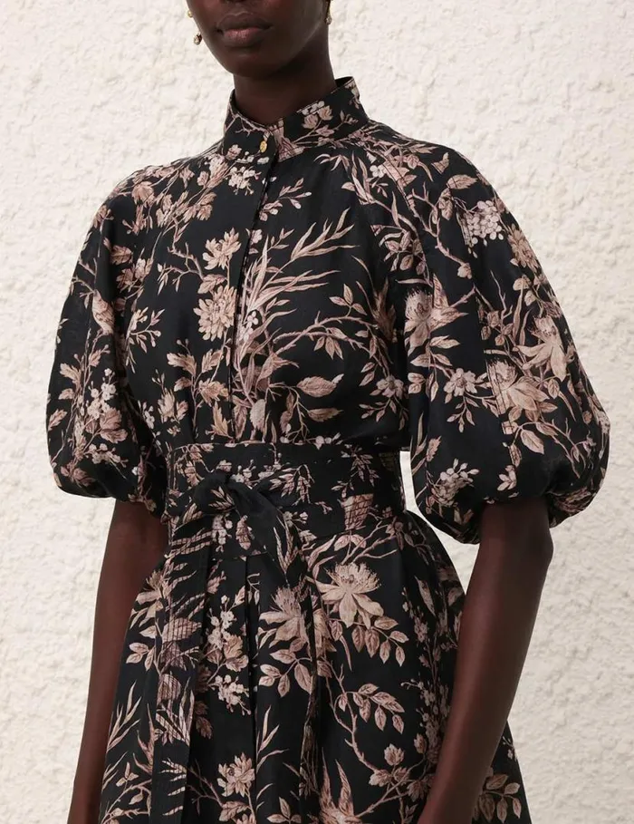 Zimmermann Clothing Kaftan Midi Black Mockingbird 8211 Women
