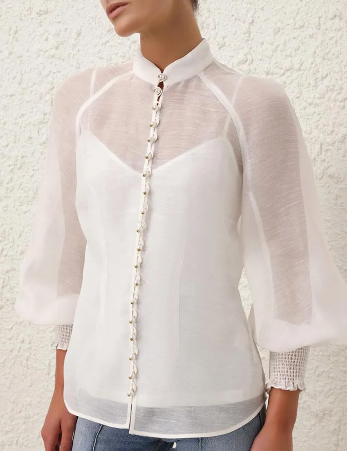 Zimmermann Clothing Natura Blouse Natural 8211 Women