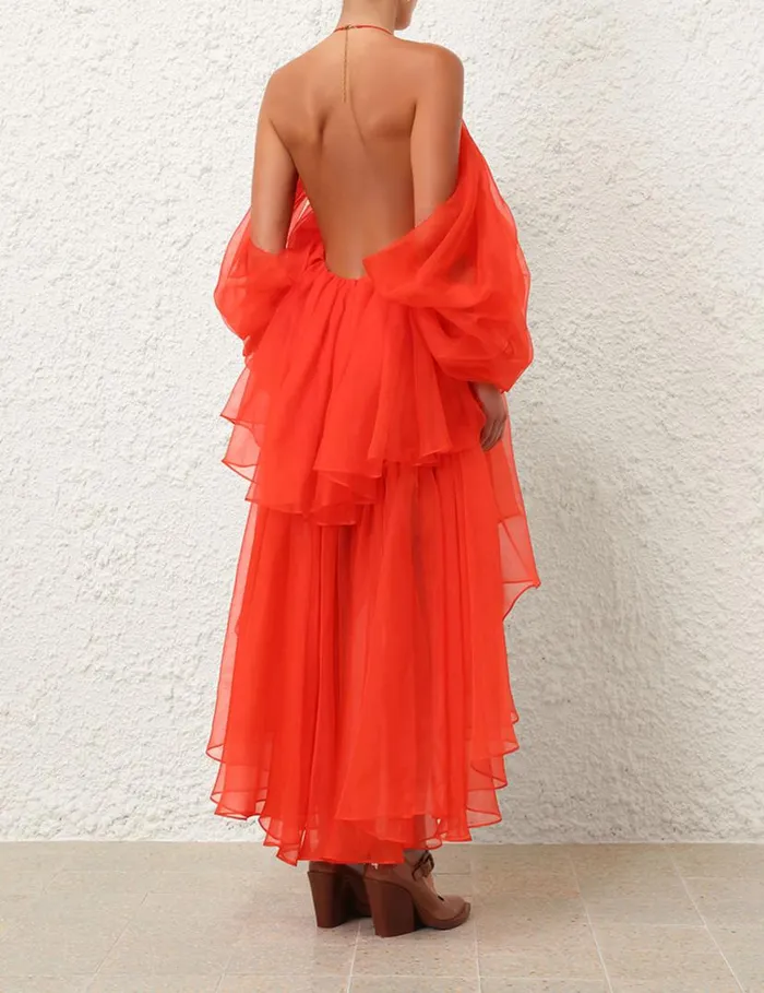 Zimmermann Clothing Natura Gathered Mini Tomato 8211 Women