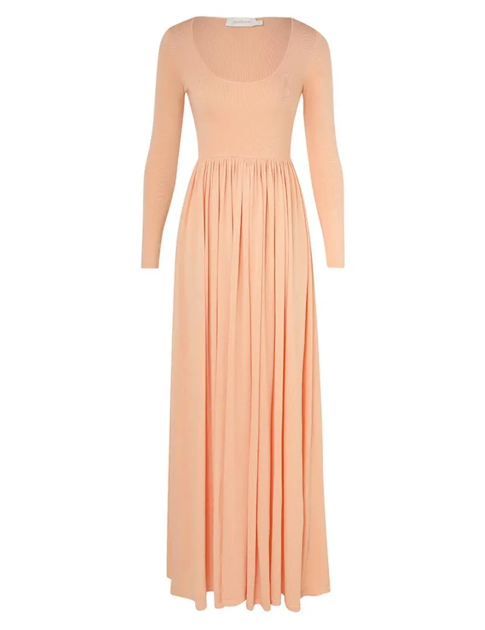 Zimmermann Clothing Natura Metallic Scoop Dress Peach 8211 Women