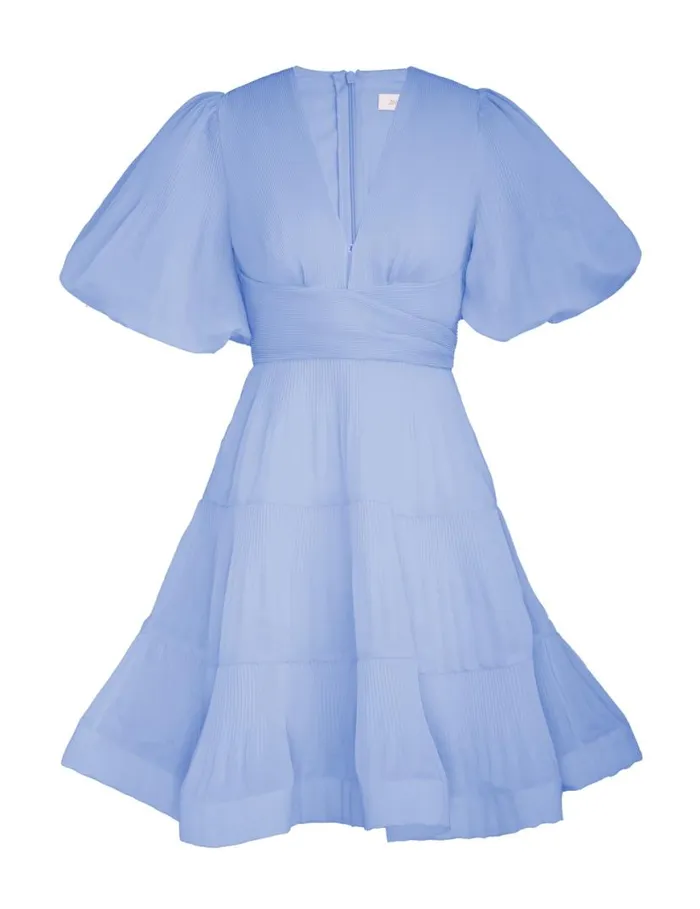 Zimmermann Clothing Pleated Mini Dress Jacaranda 8211 Women