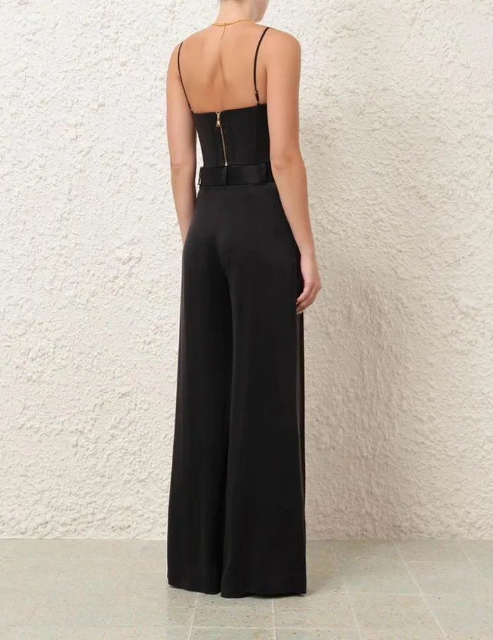 Zimmermann Clothing Silk Corset Top Black 8211 Women