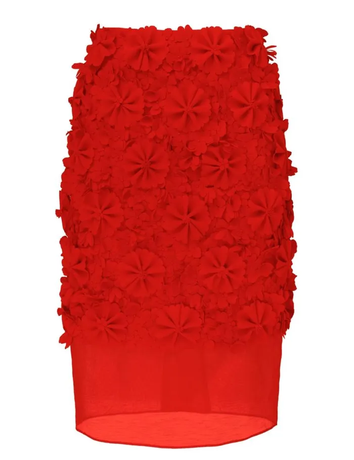 Zimmermann Clothing Tranquillity Midi Skirt Tomato 8211 Women