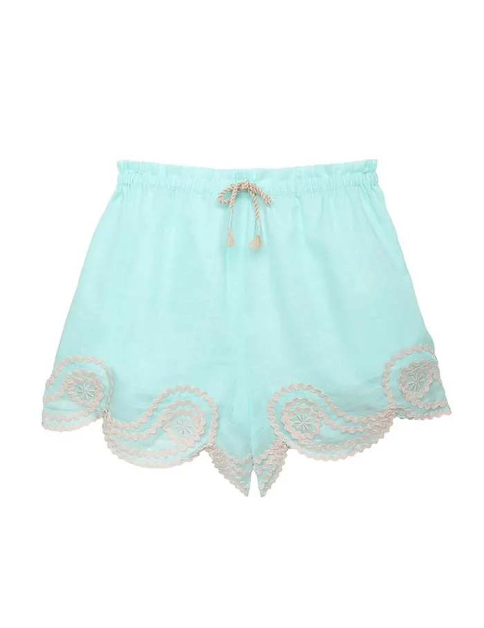 Zimmermann Clothing Waverly Ric Rac Short Blue 8211 Kids