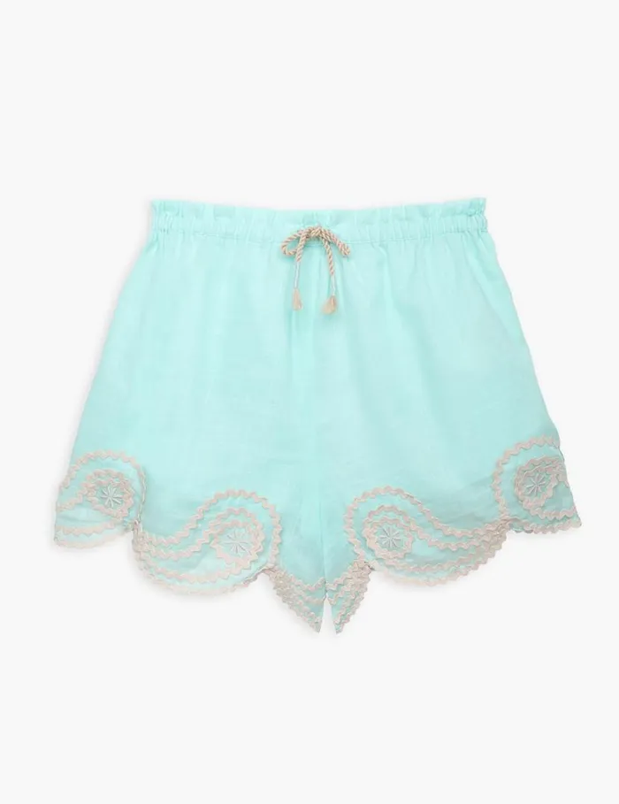 Zimmermann Clothing Waverly Ric Rac Short Blue 8211 Kids