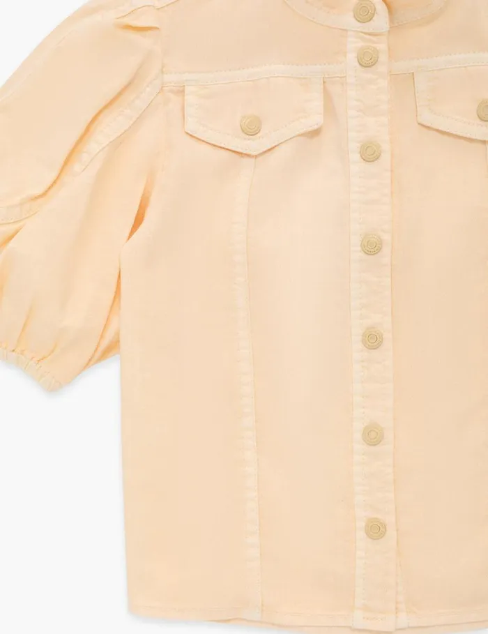 Zimmermann Denim August Utility Denim Top Macaroon 8211 Kids