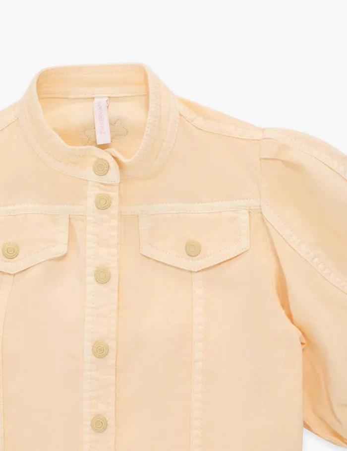 Zimmermann Denim August Utility Denim Top Macaroon 8211 Kids