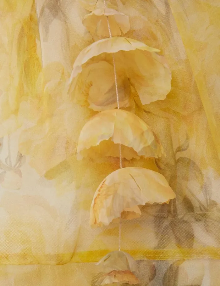 Zimmermann Dresses Harmony Asymmetrical Dress Yellow Peony 8211 Women